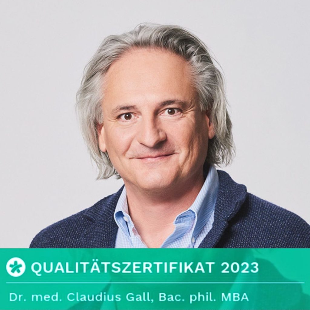 Dr Claudius Gall jameda Qualitaetszertifikat 2023